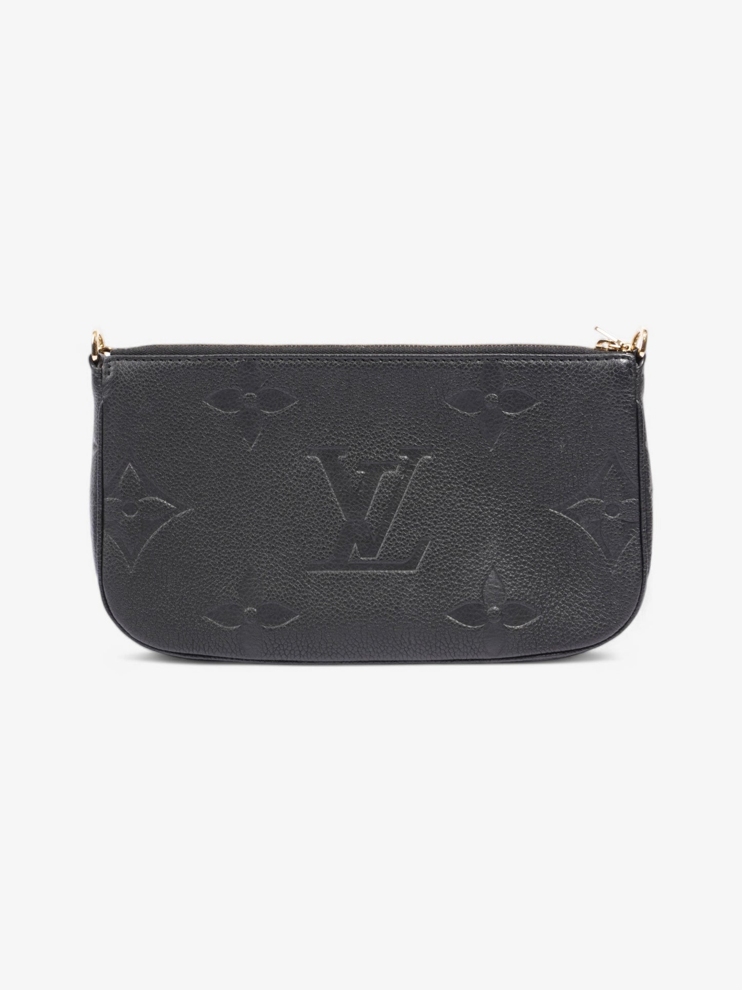  Louis Vuitton Multi Pochette Accessoires Black Embossed Leather