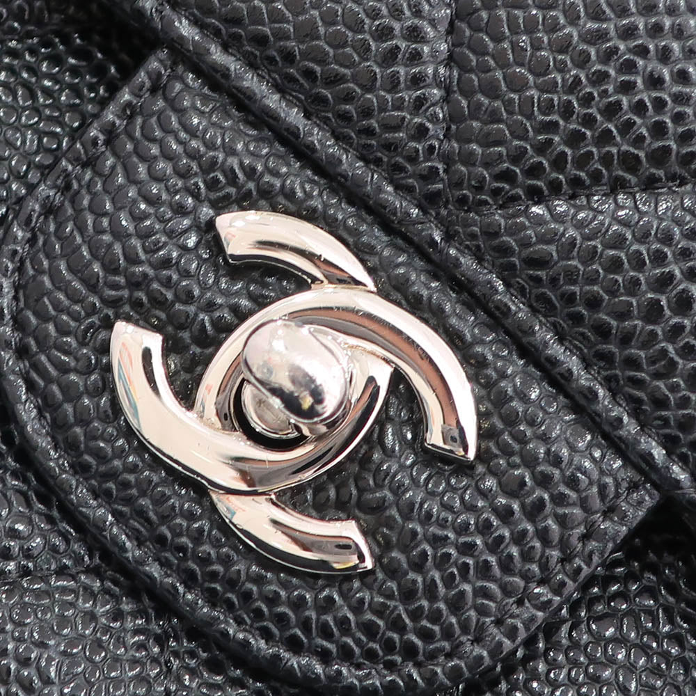 Chanel Bag Matrasse 25 A01112 Chain Shoulder CC Mark W Flap Caviar S BK SV G Women 19th Eight digit Card Bag Box