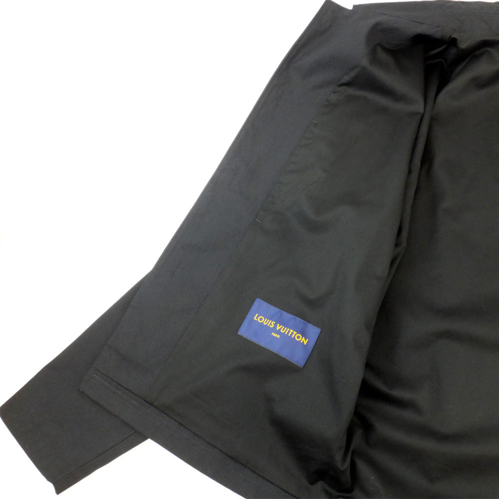 Louis Vuitton jacket logo BK size 48 cotton 100% men's fashion black RM222M N22 HNB26W men's dress