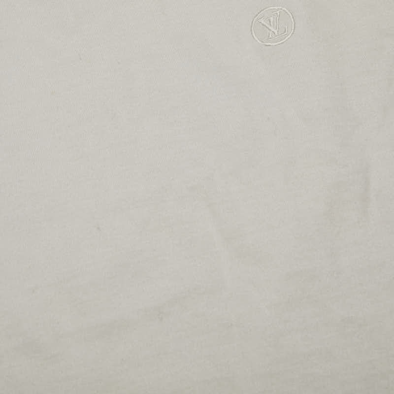 Louis vuitton Logo VCCM09 Half-Hand T-Shirt Cotton White Men's Hole