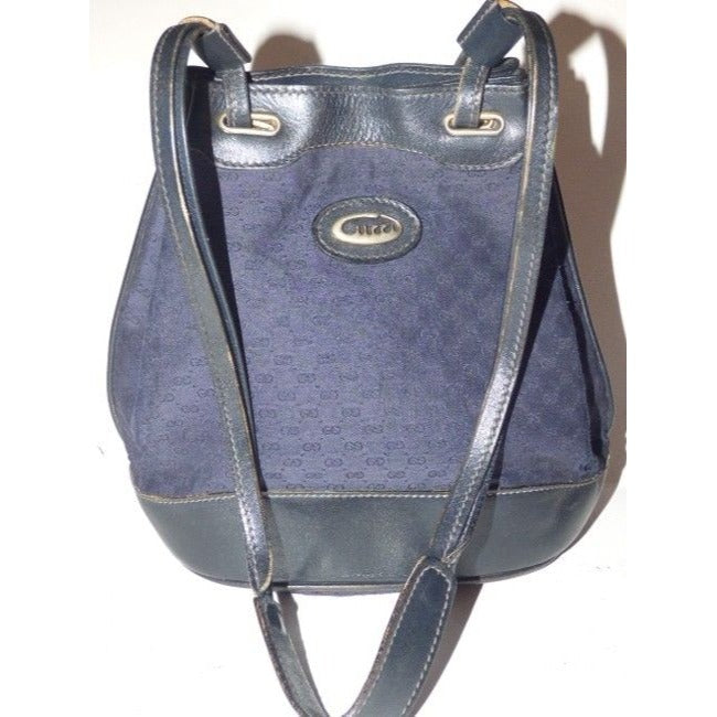 Gucci Leather Canvas Handbag
