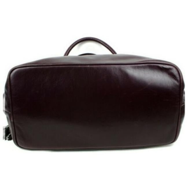 Fendi Burgundy Leather Pasta Line Bucket Satchel