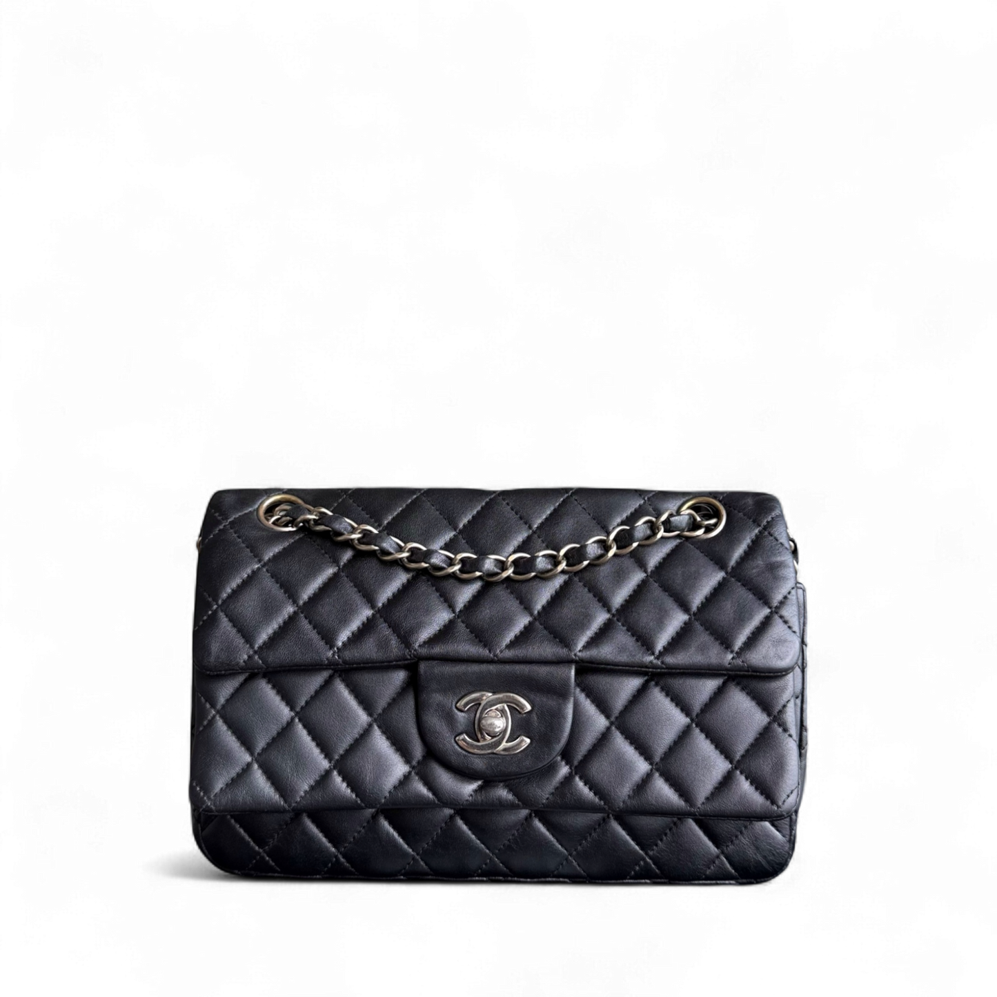 Chanel Tri-fold Seasonal Flap - Quilted Lambskin Black Gold Hardware Series 13