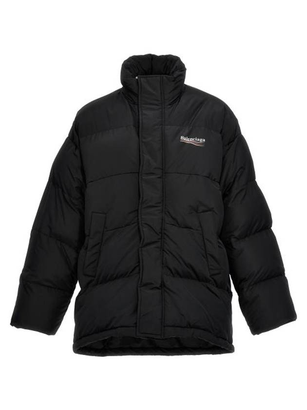 Luxury Balenciaga Trending 2025 Political Wave Logo Padding Black