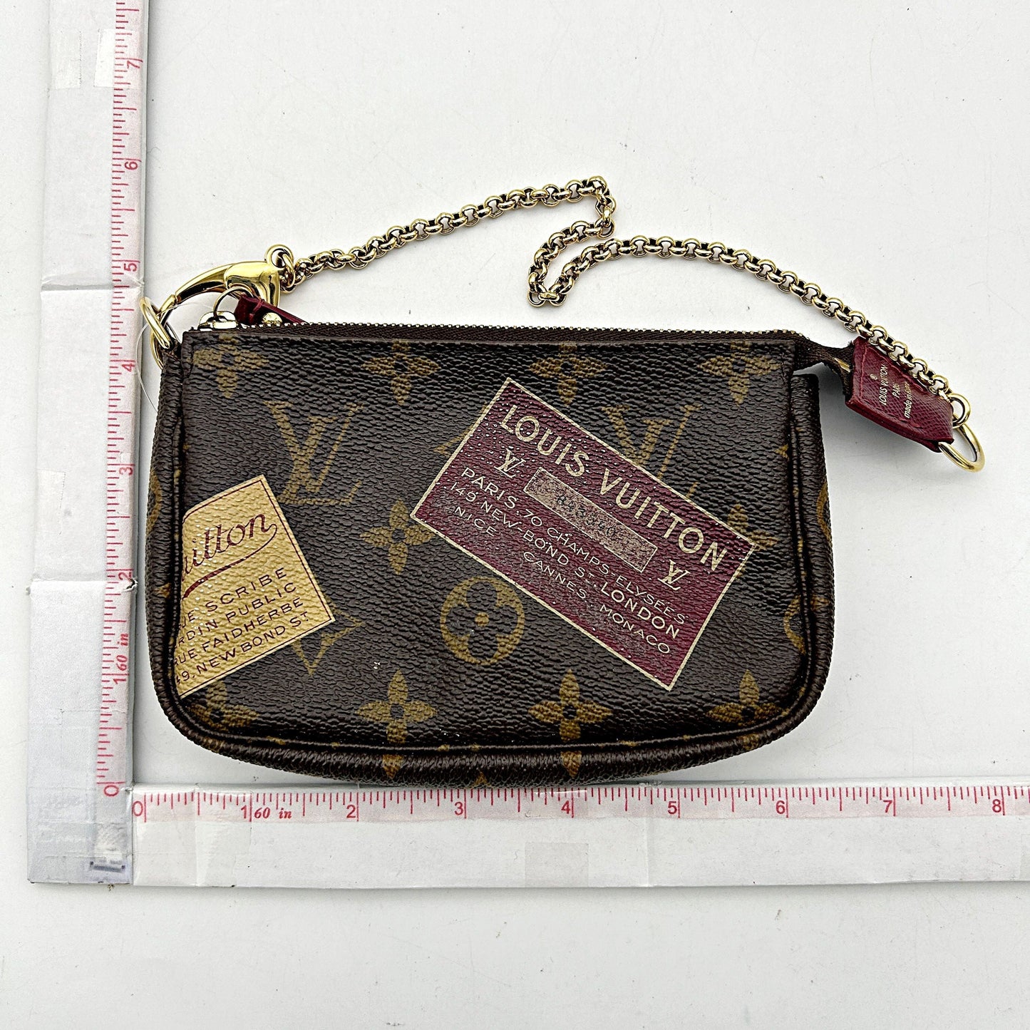 Louis Vuitton Limited Edition Monogram Patch Canvas Mini Accessories Pochette Bag lv9944ff