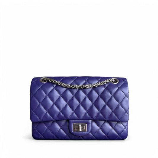 Chanel 2.55 Reissue 225 Small - 24CM Quilted Lambskin Dark Purple Series 14