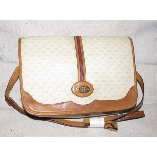 Gucci Envelope Leather Canvas Crossbody