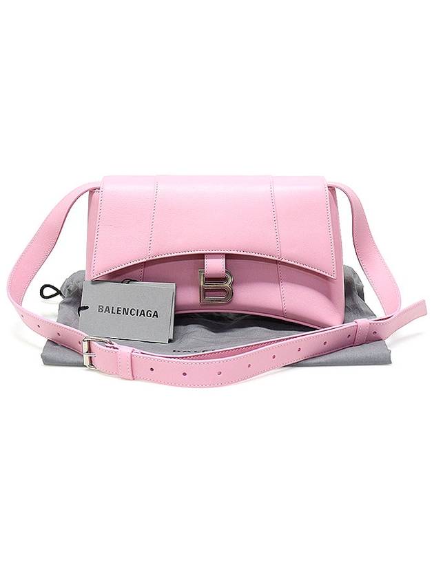 Luxury Balenciaga Trending 2026 671355 Candy Pink Supple Calfskin Hourglass Downtown XS Small Shoulder Bag
