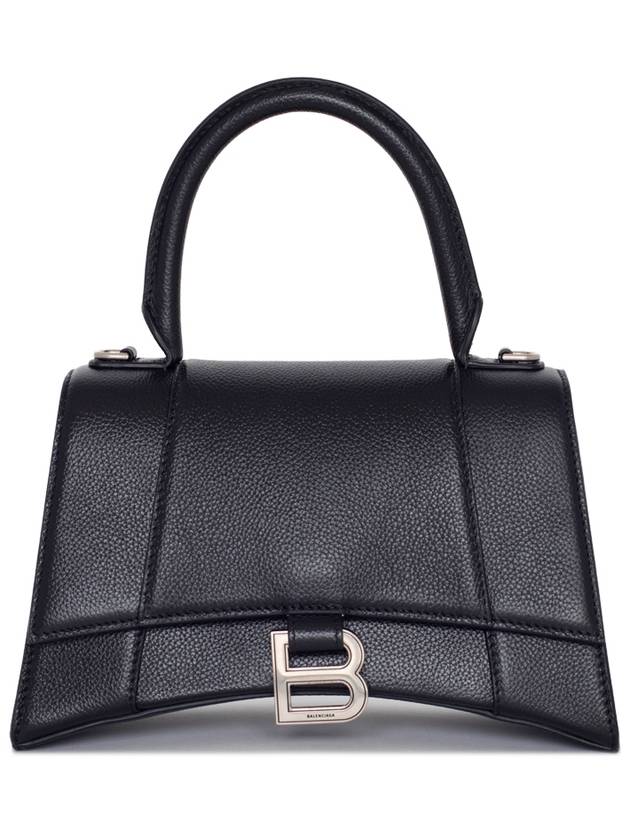 Luxury Balenciaga Trending 2026 Hourgrass Small Grained Calfskin Cross Bag Black
