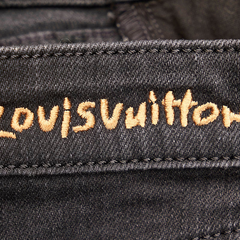 Louis vuitton Denim Pants Cotton/Polyurethane Black