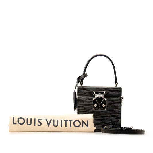 Louis Vuitton Epi Breaker Box Handbag Shoulder Bag 2WAY M52703 Noir Black Leather Louis Vuitton
