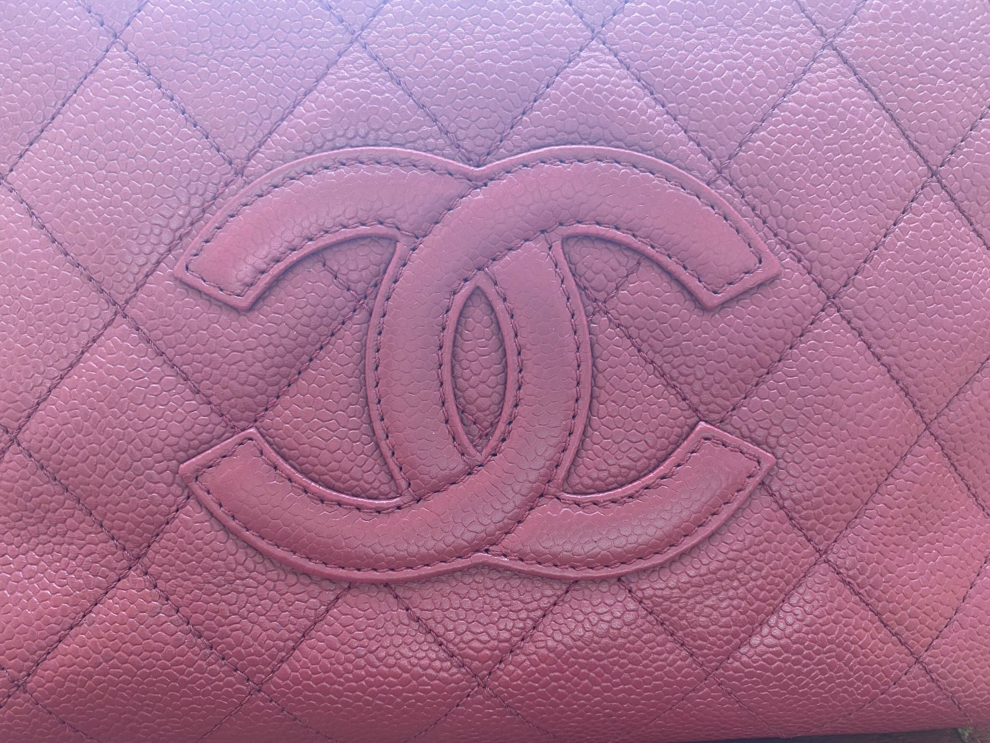 Chanel PPT Pink Raspberry Quilted Caviar Leather Petite Timeless Shopping Tote Bag