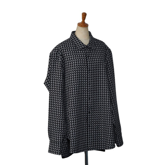 Louis vuitton RM192 RDQ HHS66W Long-Handy Wool/Polyester Black Grey T-Shirt