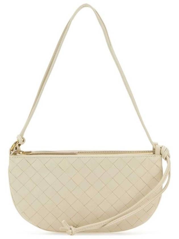 Luxury Bottega Veneta Intrecciato Shoulder Bag Cream