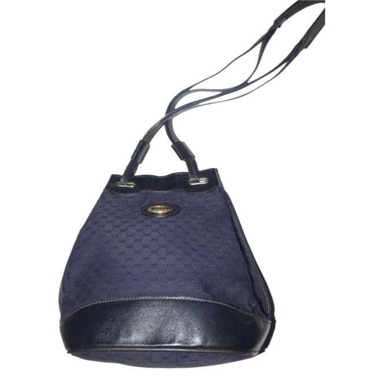 Gucci Leather Canvas Handbag