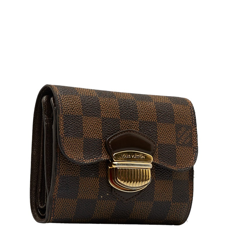 Louis vuitton Damiere N60034 Three Folded Wallet PVC/Leather Brown