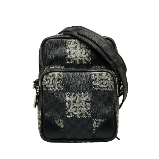 Louis Vuitton Louis Vuitton DamiÃ¨grafit N48239 Shoulder Bag PVC/Leather Black