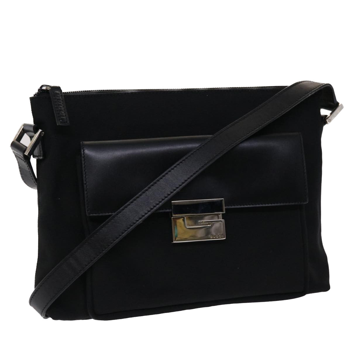 Gucci Nylon Leather Shoulder Bag