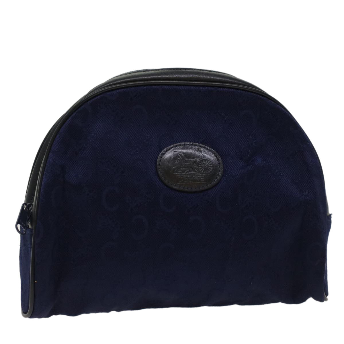 Luxury CELINE C Macadam Pouch Canvas Navy Black ac2167