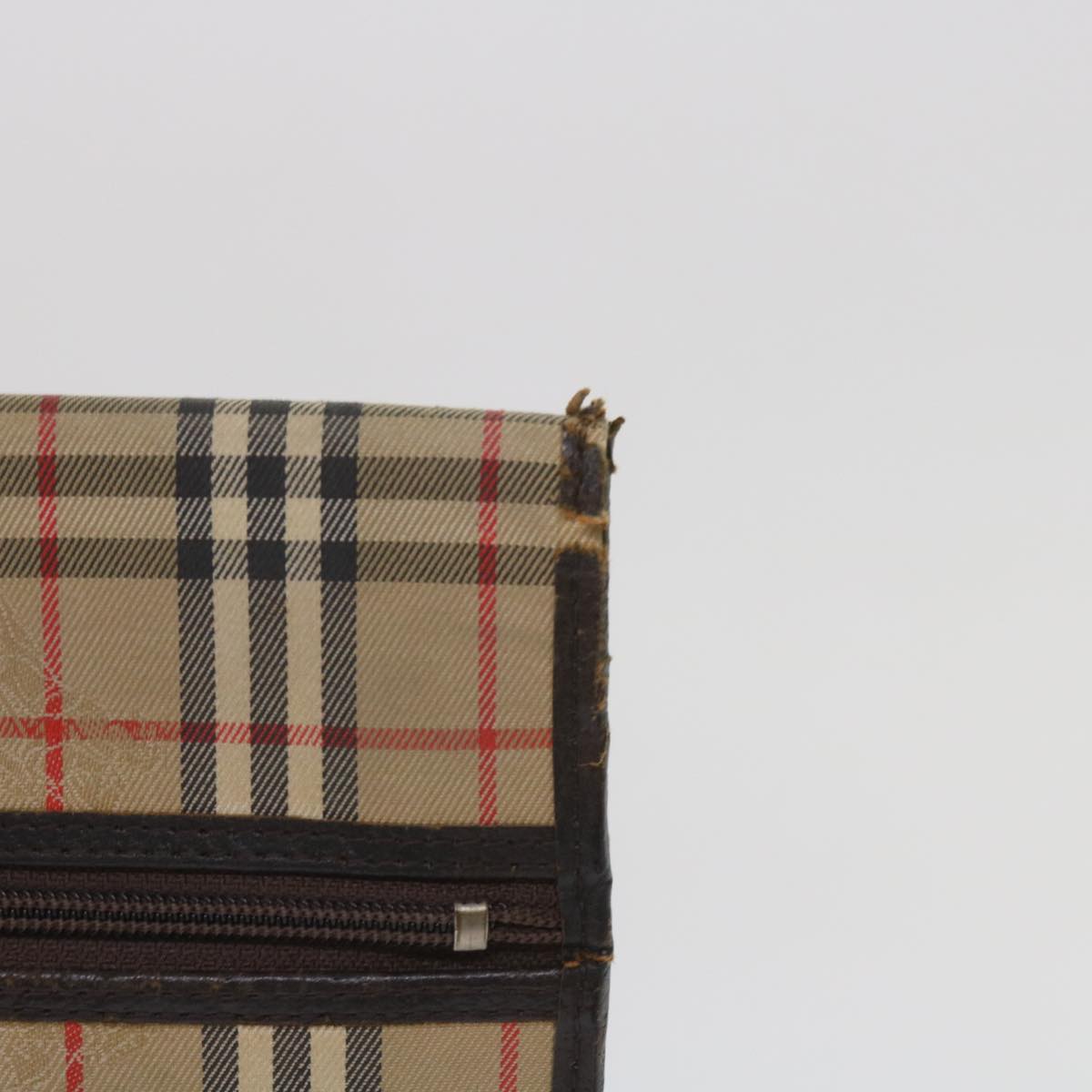 Burberry Nova Check Clutch Bag Canvas 2Set Beige Brown Auth ac2698