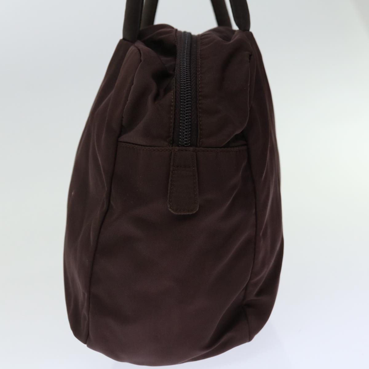 PRADA Hand Bag Nylon Brown Auth ac2805