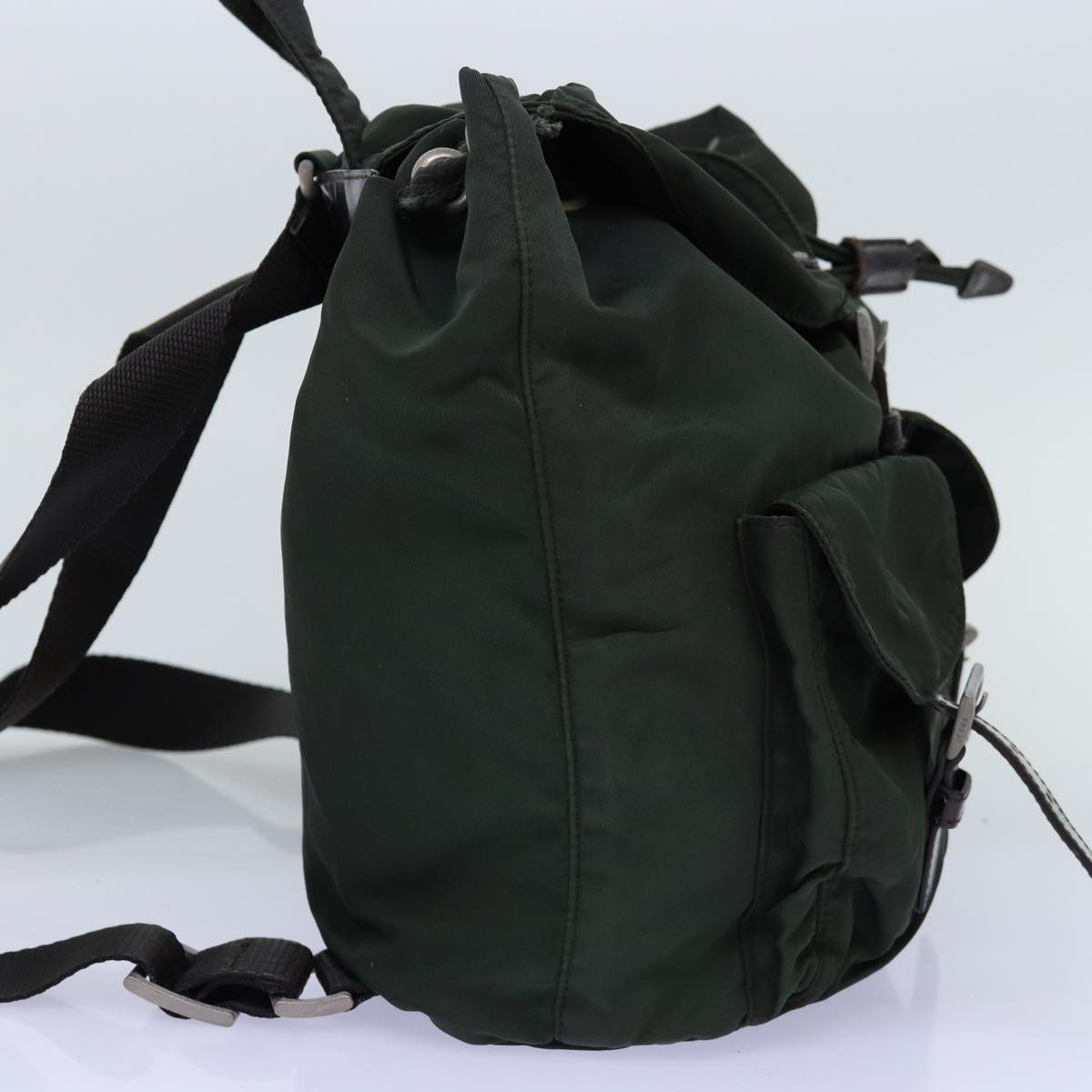 PRADA Backpack Nylon Khaki Auth ac2971