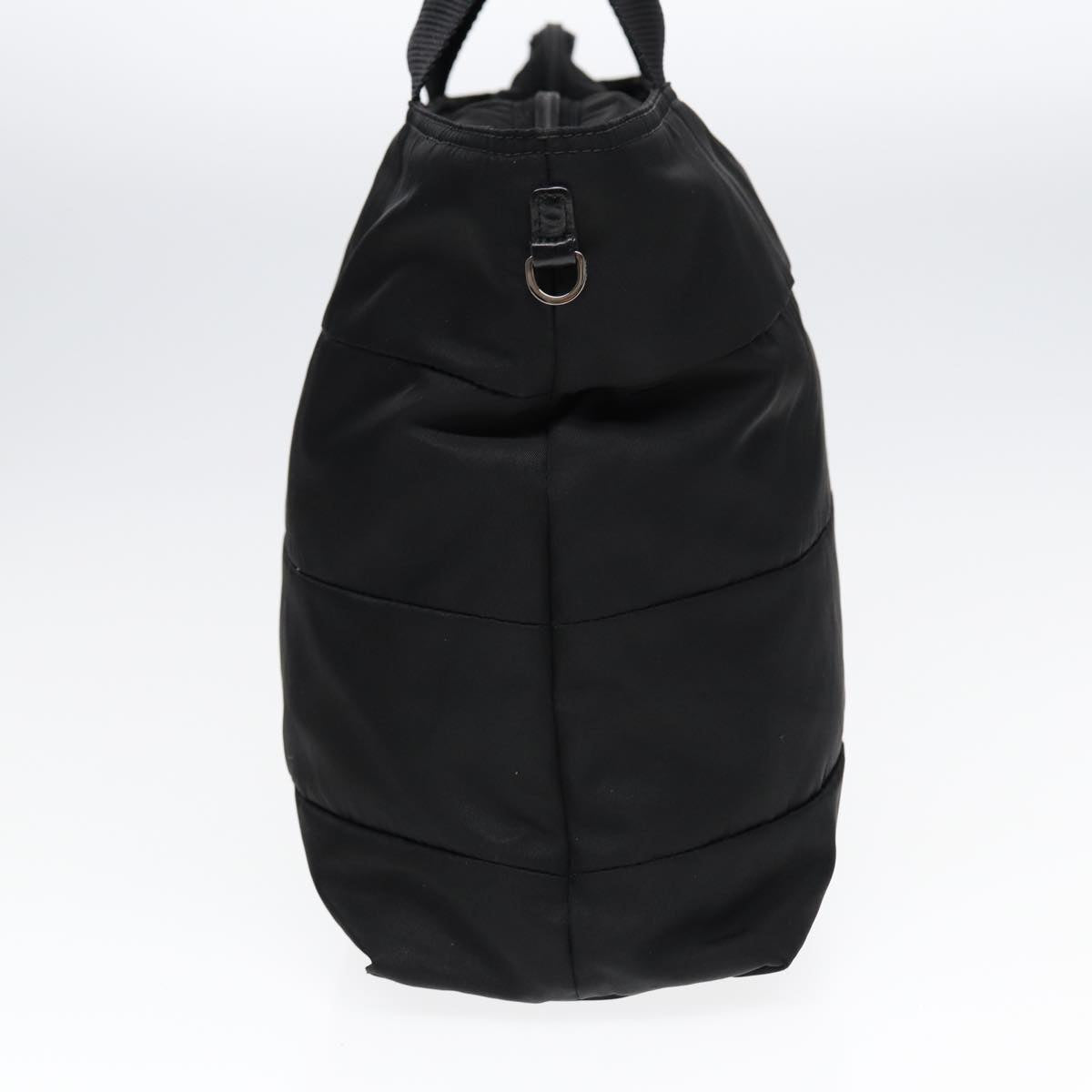 PRADA Tote Bag Nylon 2way Black Silver Auth