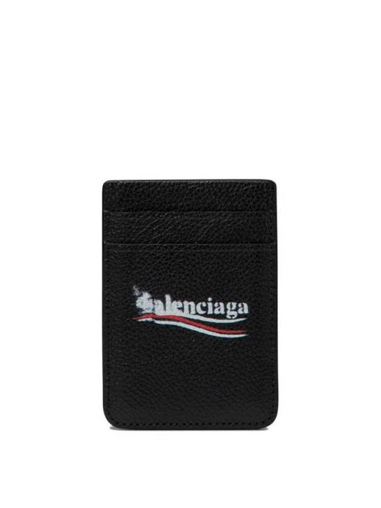 Luxury Balenciaga Trending 2026 Cash Magnet Card Wallet Black