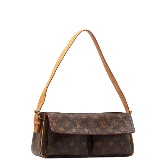 Louis Vuitton Monogram Vivace MM Handbag M51164 Brown PVC Leather Louis Vuitton