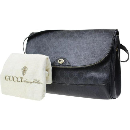 Gucci Envelope Leather Canvas Shoulder Bag