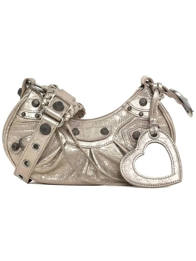 Luxury Balenciaga Trending 2026 Metallic Le Cagol XS Lambskin Shoulder Bag Metallic Beige