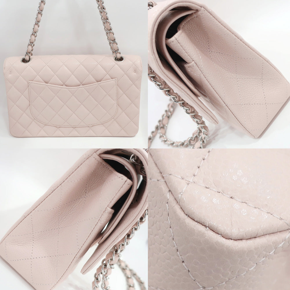 Chanel Bag Matrasse 25 A01112 Chain Shoulder CC Mark W Flap Caviar S Pink SV G Women 19th 8 digit Card Bag
