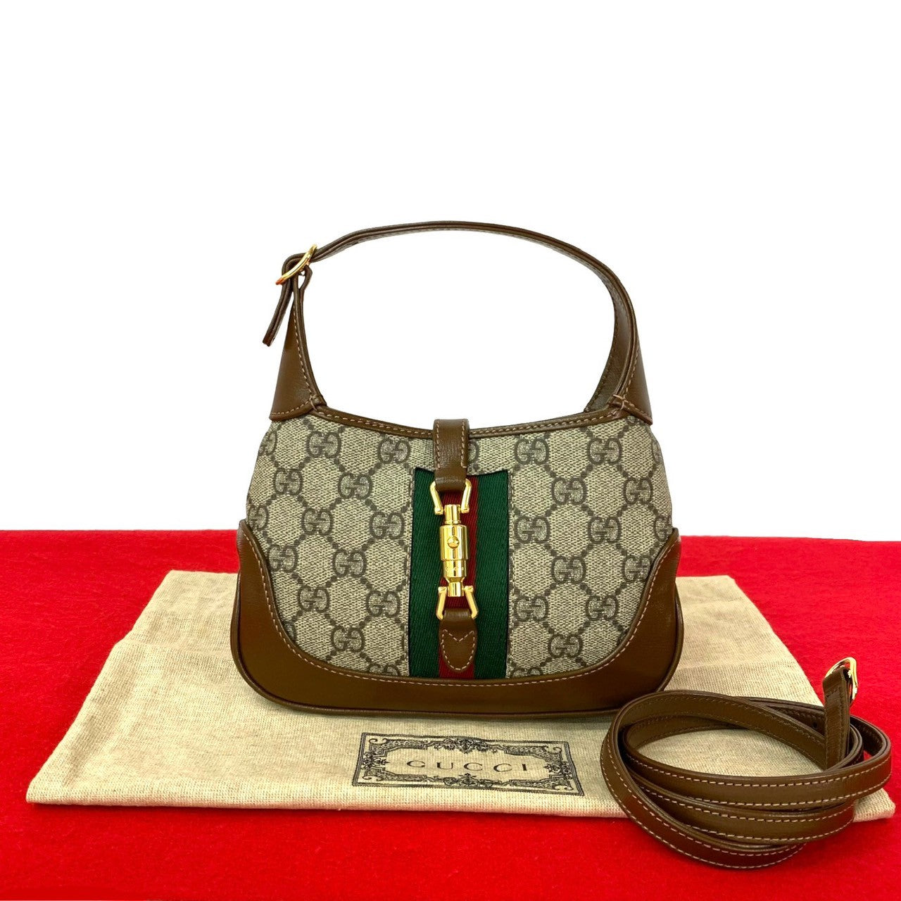 Gucci Jackie 1961 GG Supreme Leather 2way Handbag
