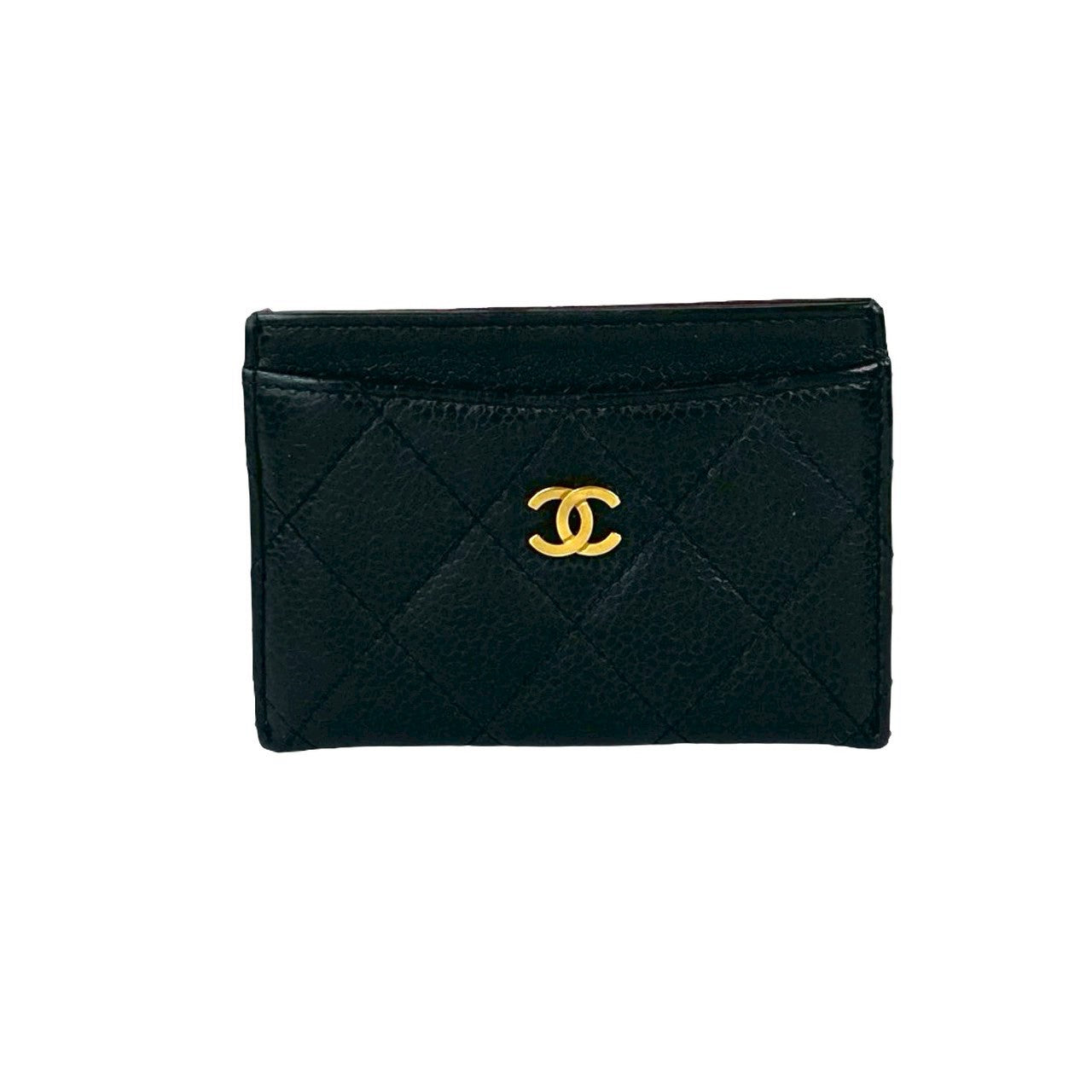 Chanel Matelassé Caviar Leather Card Case Handbag