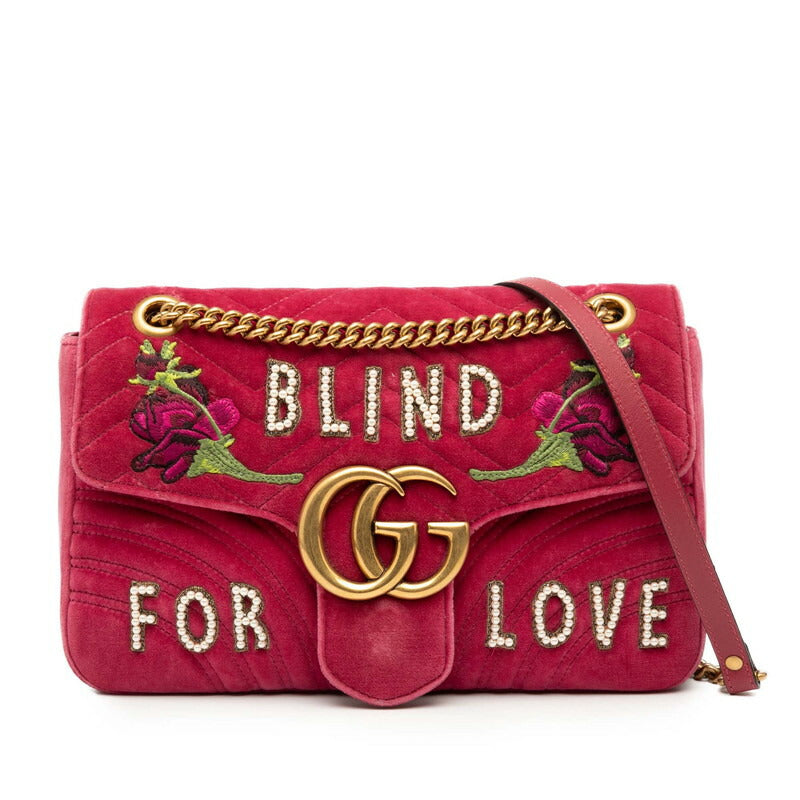 Gucci GG Marmont BLIND FOR LOVE Velvet 2way Bag