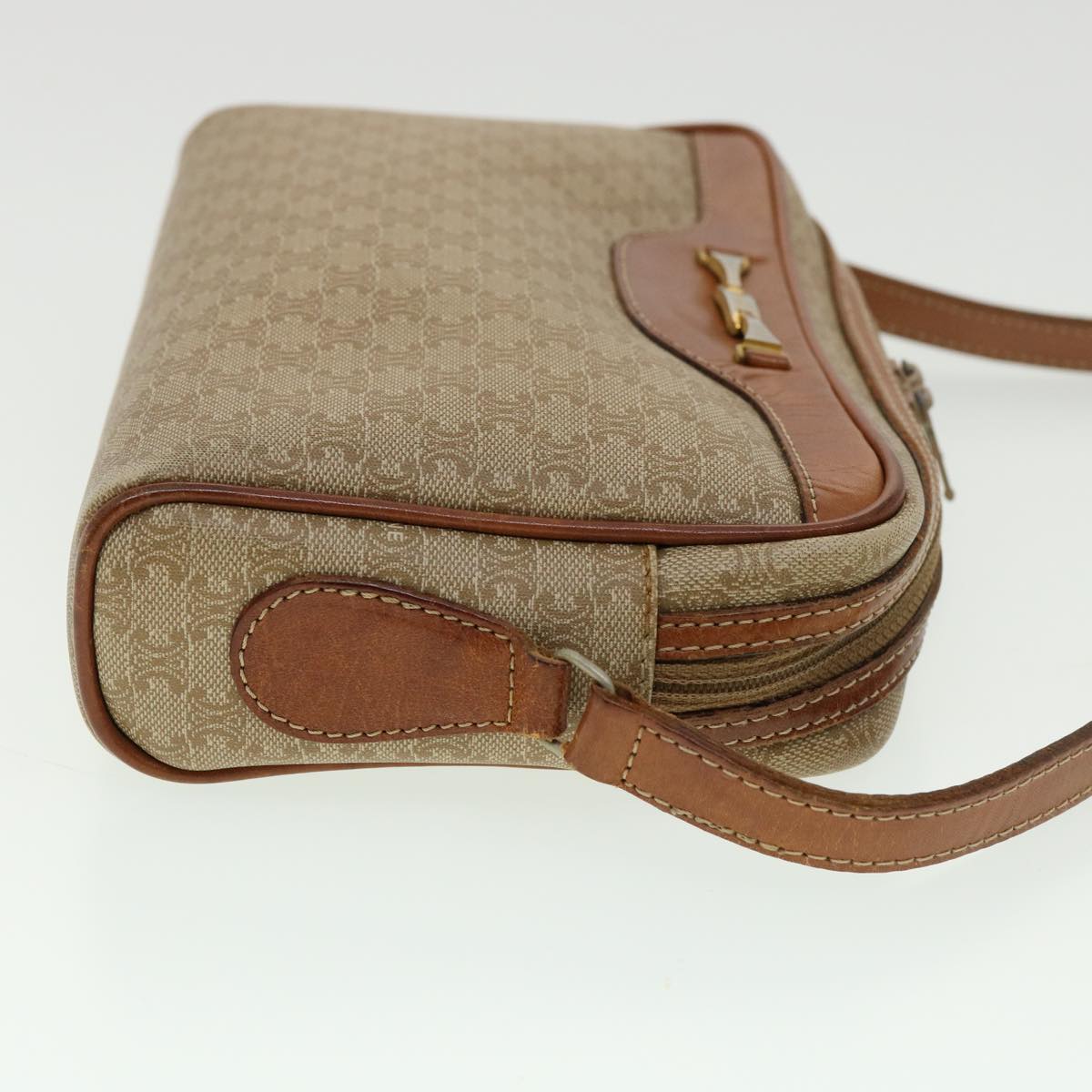Luxury CELINE Macadam Canvas Shoulder Bag Beige am3110