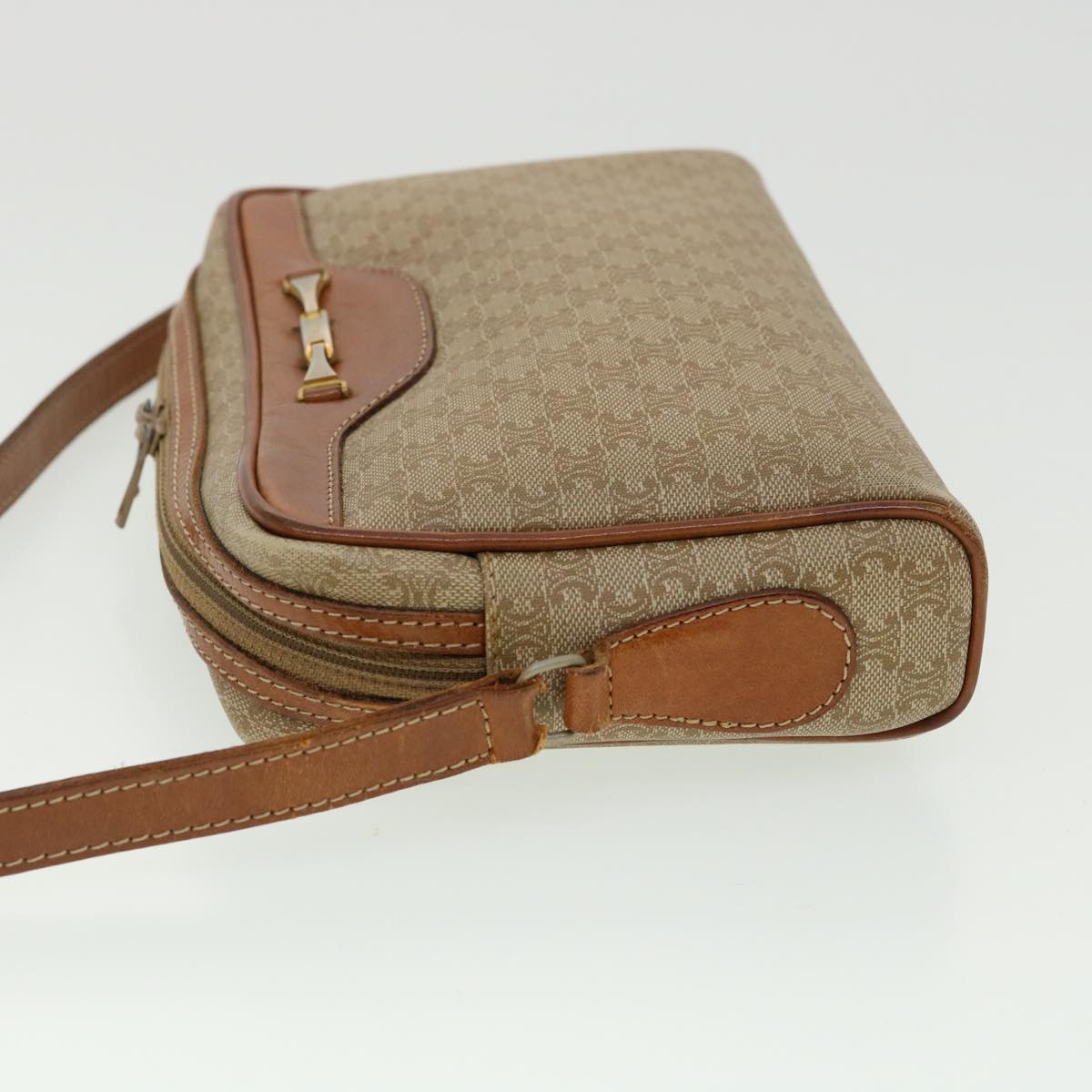 Luxury CELINE Macadam Canvas Shoulder Bag Beige am3110