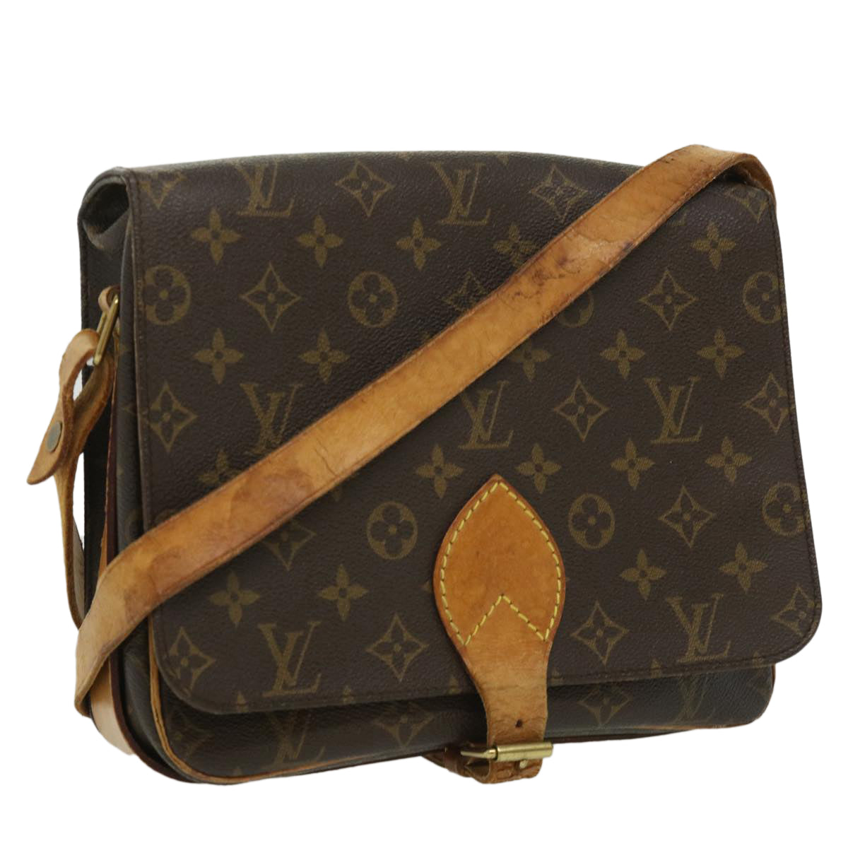 LOUIS VUITTON Monogram Cartouchiere GM Shoulder Bag M51252 LV Auth am3198