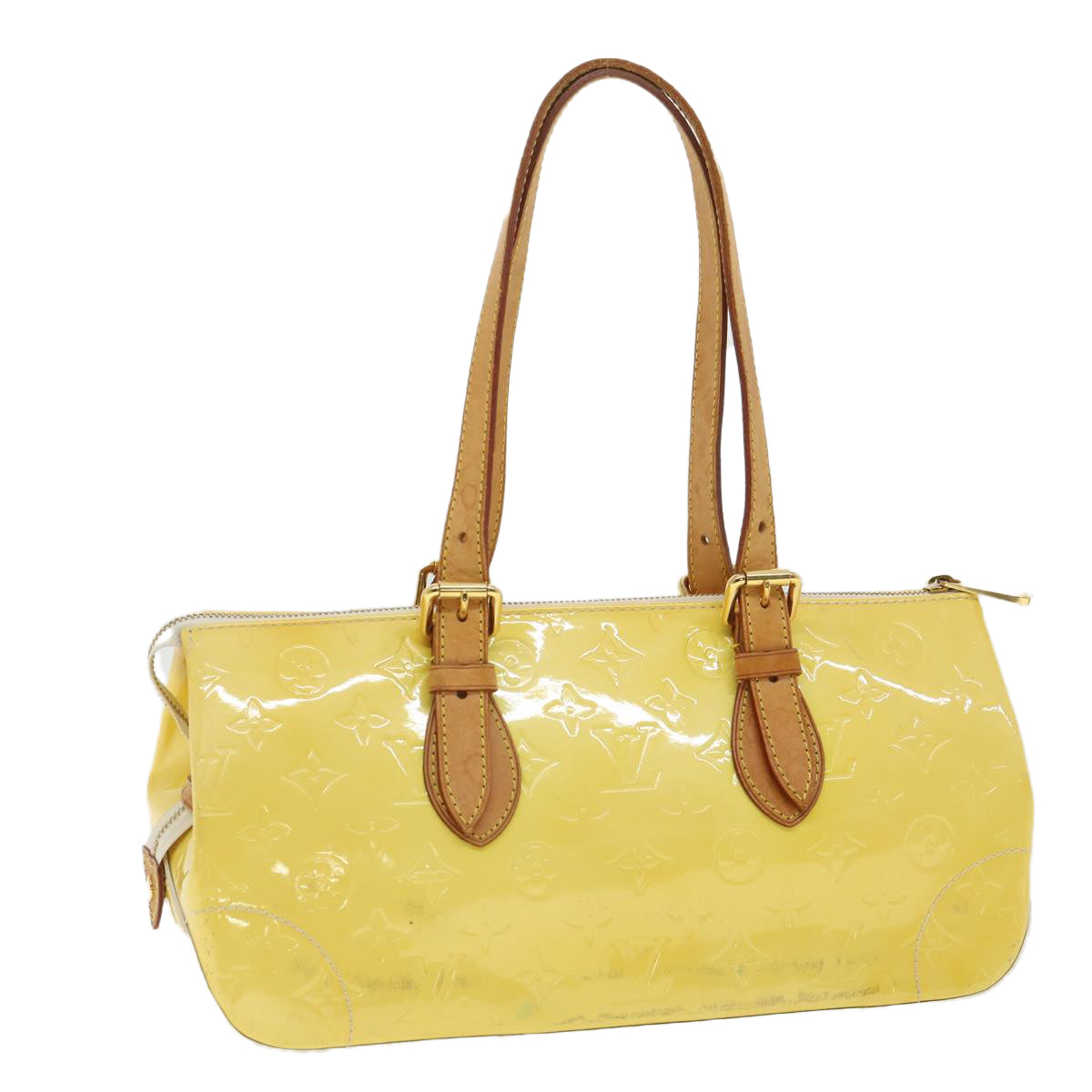 LOUIS VUITTON Monogram Vernis Rosewood Avenue Hand Bag Perle M93508 Auth am3438