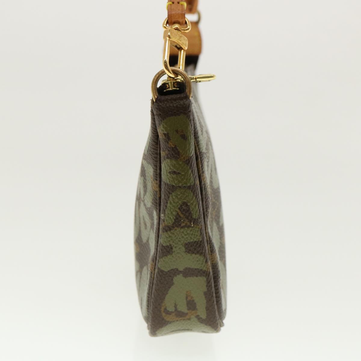 LOUIS VUITTON Monogram Graffiti Pochette Accessoires Khaki M92191 LV Auth am4267