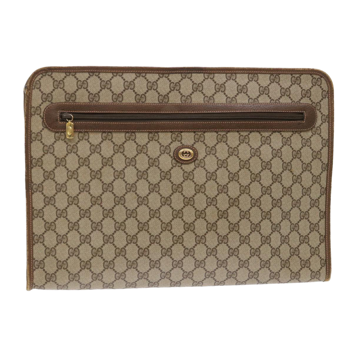 Gucci Leather Canvas Clutch