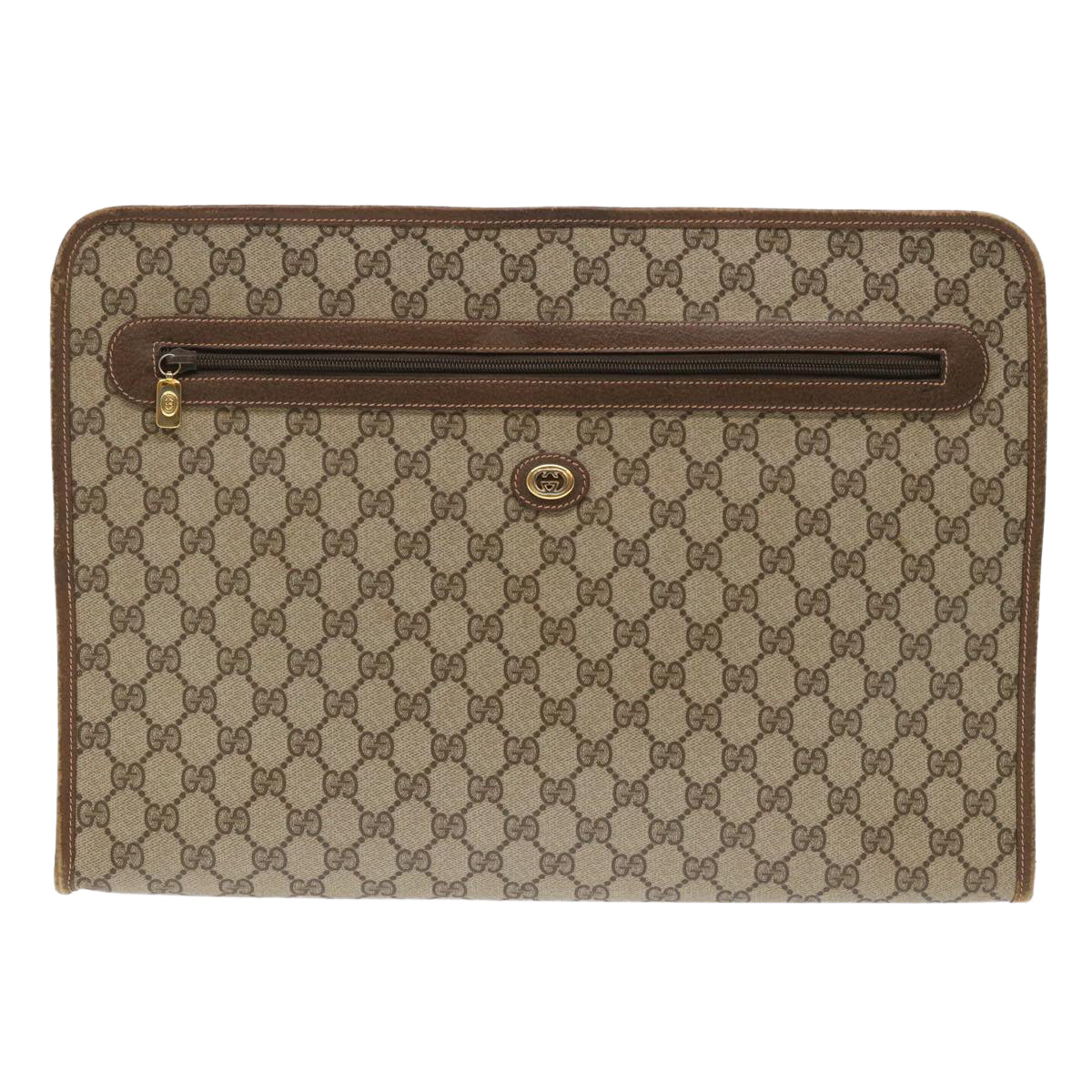 Gucci Leather Canvas Clutch