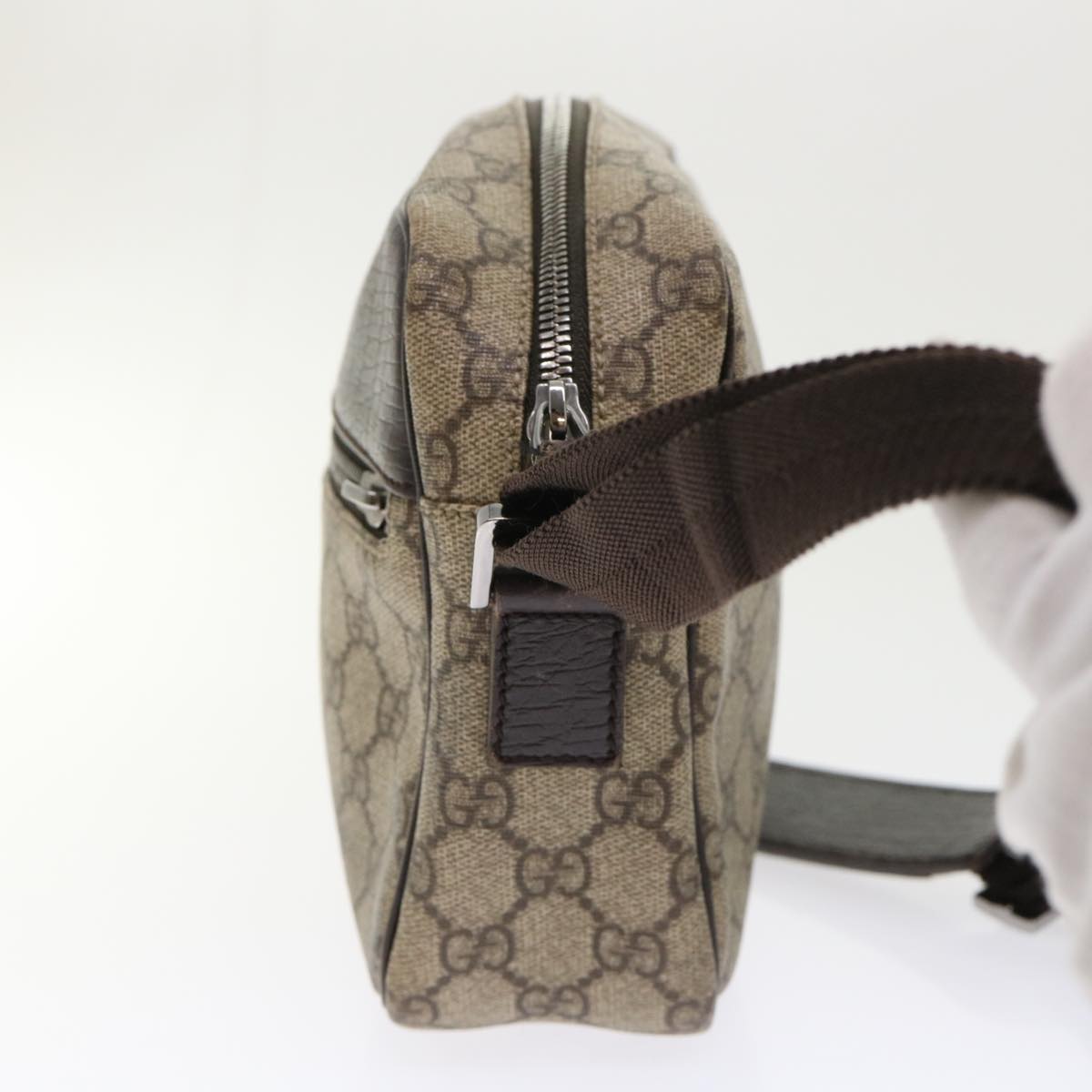Gucci Leather Canvas Shoulder Bag