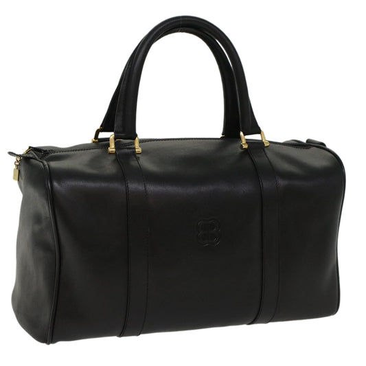 Balenciaga Boston Bag Leather Black Auth am4980