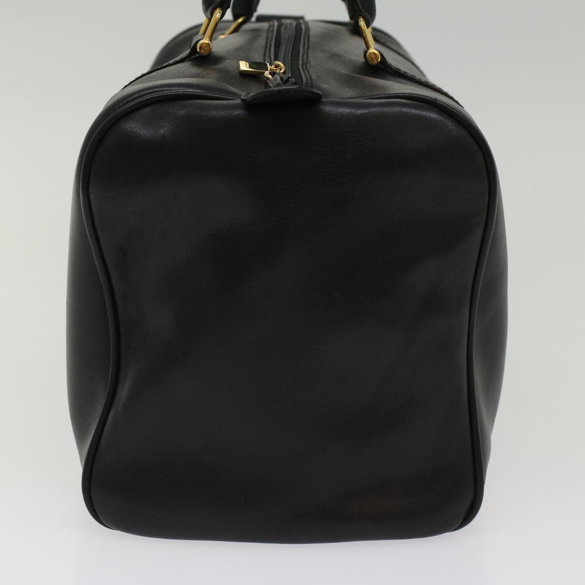 Balenciaga Boston Bag Leather Black Auth am4980