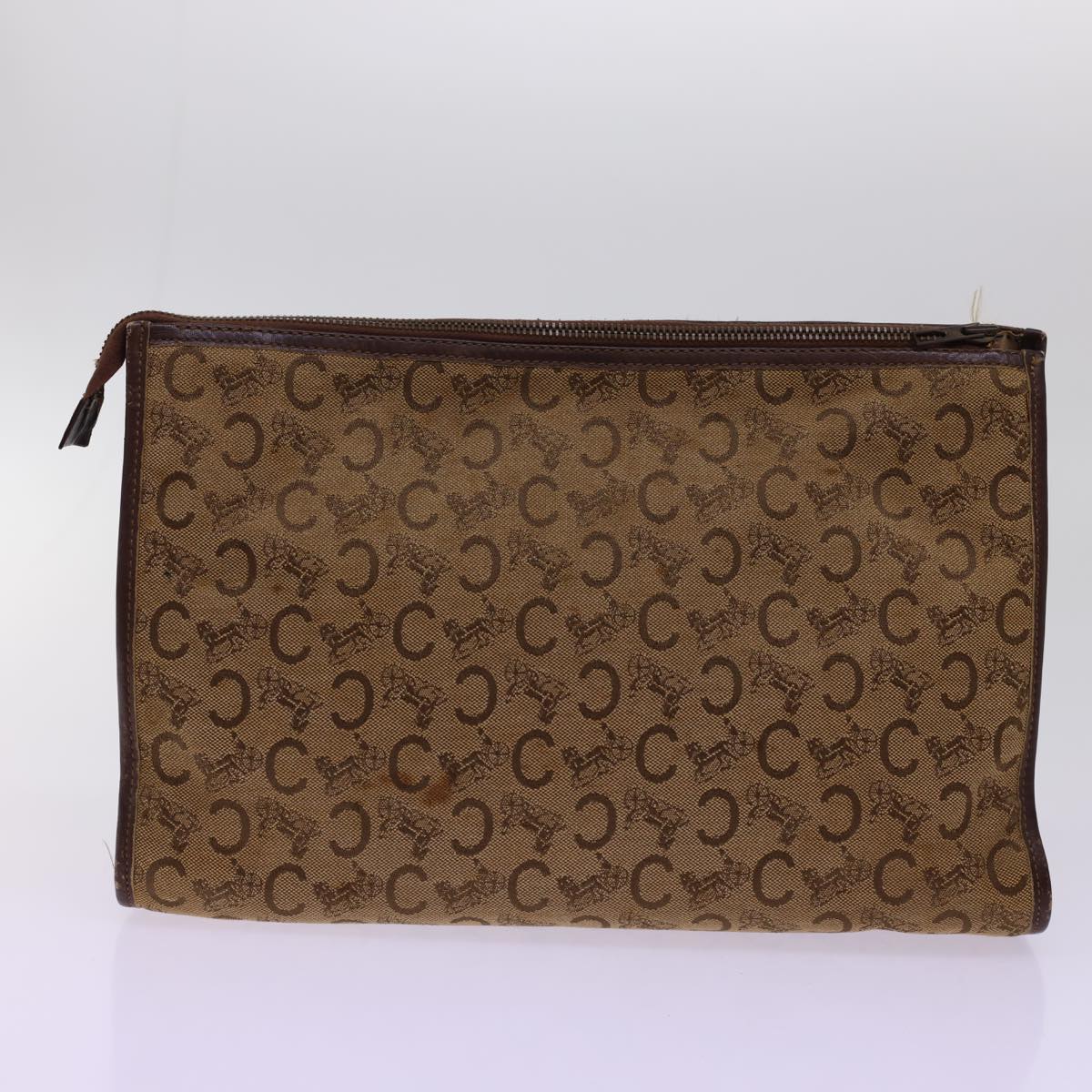 Luxury CELINE Shoulder Bag Canvas Leather 3Set Brown Beige am5026