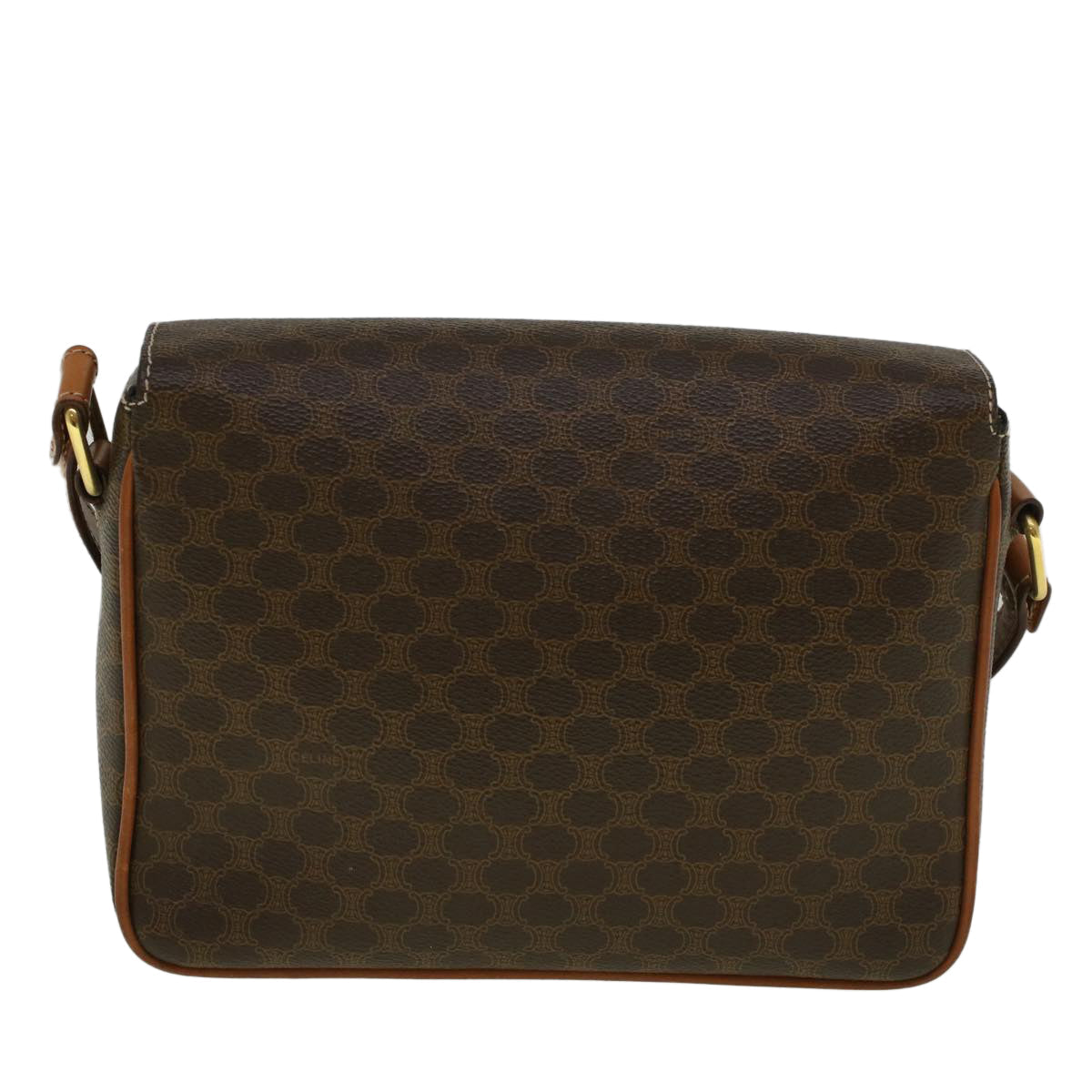 Luxury CELINE Macadam Canvas Shoulder Bag PVC Leather Brown am5170