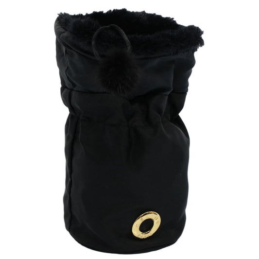 Luxury CELINE Circle Pouch Nylon Black am5193