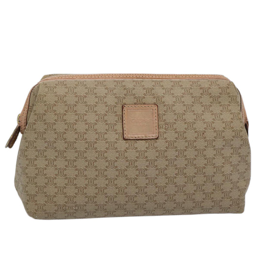 Luxury CELINE Macadam Canvas Pouch Beige am5463