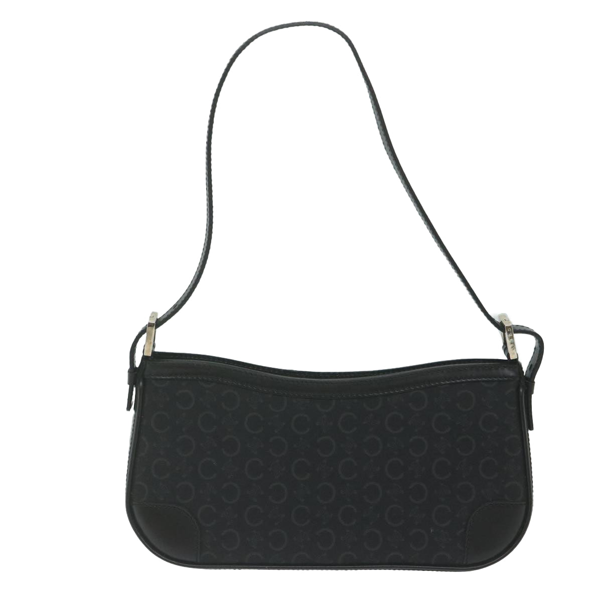 Luxury CELINE C Macadam Canvas Shoulder Bag Black am5538